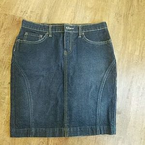 X2 denim laboratory jean skirt